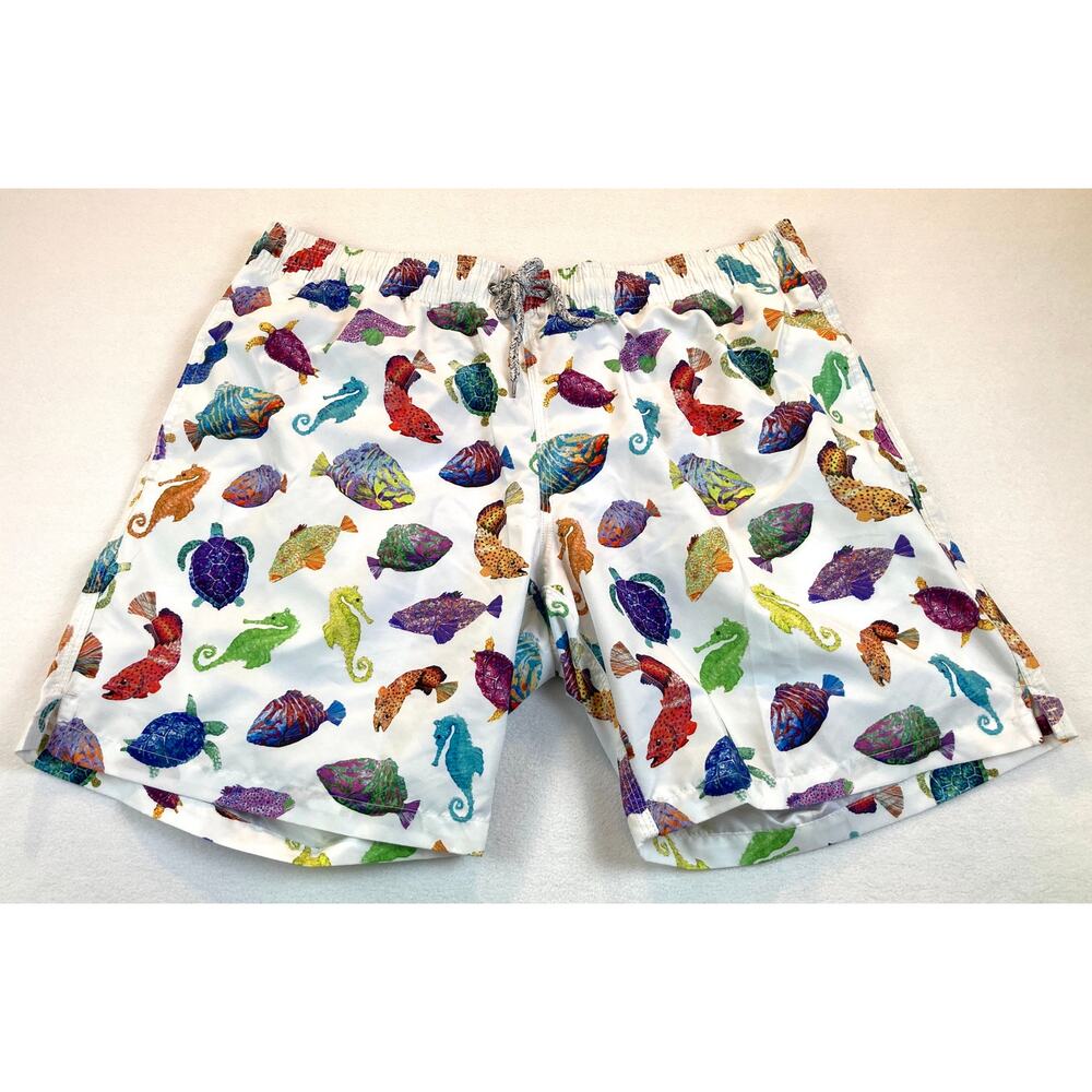 Swim Trunks Shorts Sealife Fish Pattern NWT Michael's XXL